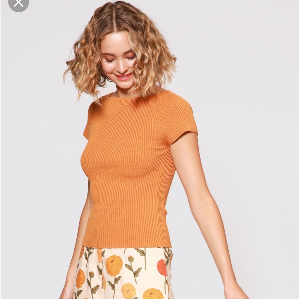 Princess Highway Tina Knit Top in Gold